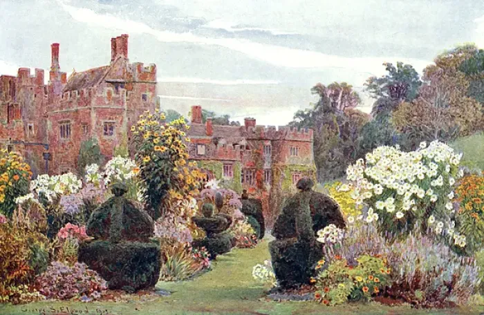 Framed Print : Penshurst Place, the gardens, 1903 Framed Print : Penshurst Place, the gardens, 1903