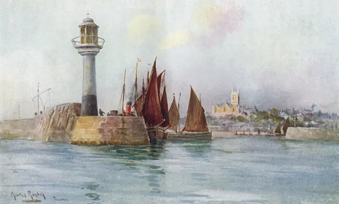 Framed Print : Penzance / Cornwall 1908 Framed Print : Penzance / Cornwall 1908