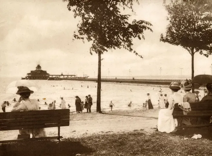 Framed Print : People bathing, Britannia Beach, Ottawa, Ontario, Canada Framed Print : People bathing, Britannia Beach, Ottawa, Ontario, Canada