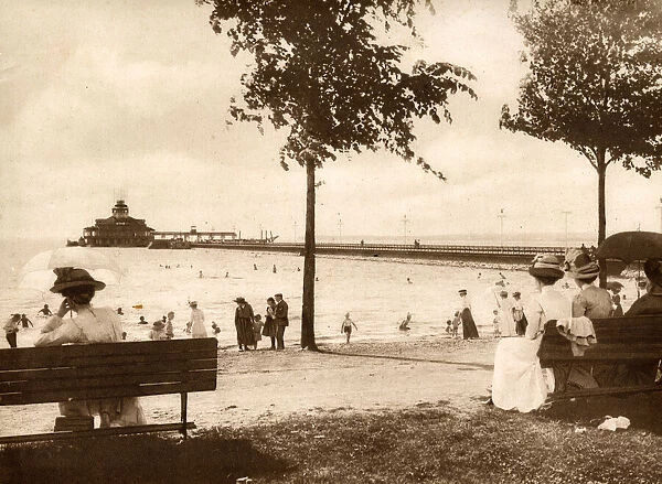 People bathing, Britannia Beach, Ottawa, Ontario, Canada