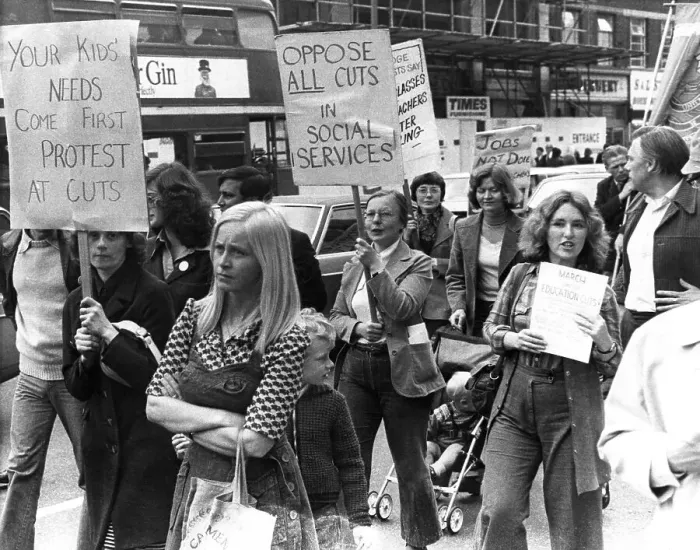 Framed Print : People campaigning against cuts, Ilford, Essex Framed Print : People campaigning against cuts, Ilford, Essex