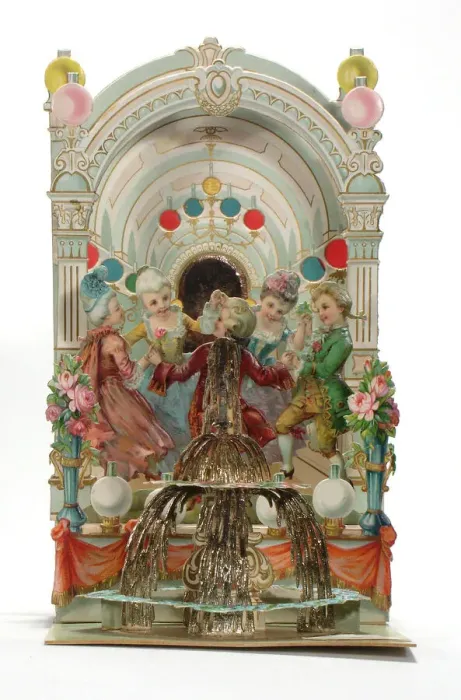 Framed Print : People dancing on a New Year card Framed Print : People dancing on a New Year card