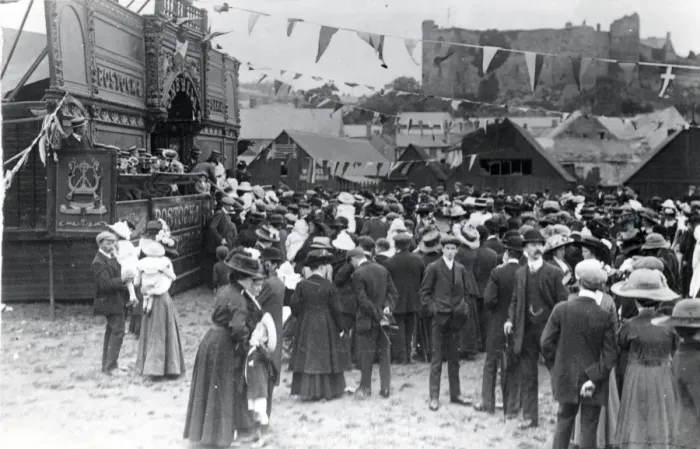 Framed Print : People at the fair, Haverfordwest, South Wales Framed Print : People at the fair, Haverfordwest, South Wales
