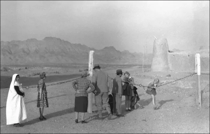 Framed Print : People in the Iranian desert Framed Print : People in the Iranian desert