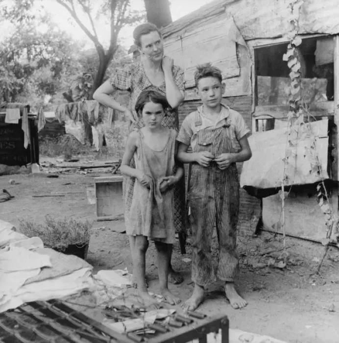 Framed Print : People living in miserable poverty, Elm Grove, Oklahoma Coun Framed Print : People living in miserable poverty, Elm Grove, Oklahoma Coun
