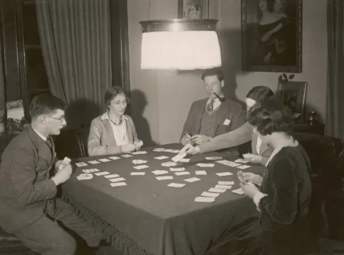 Framed Print : People Play Cards 1930S Framed Print : People Play Cards 1930S