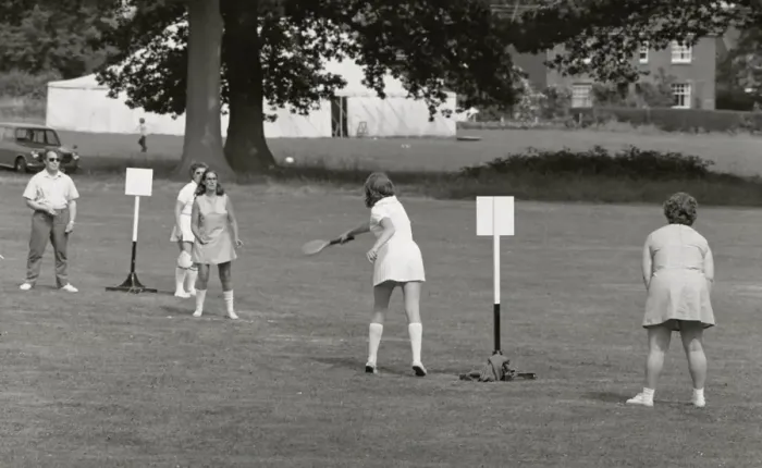 Framed Print : Five people playing a ball game in a field Framed Print : Five people playing a ball game in a field