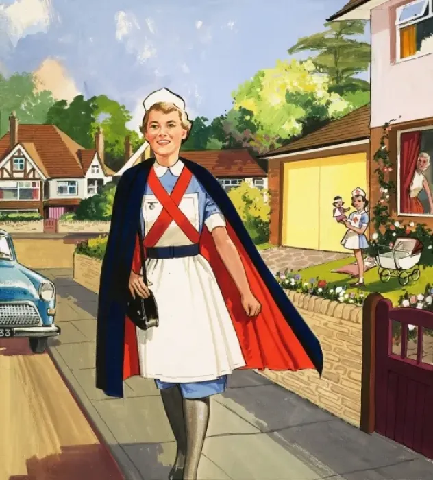 Framed Print : Nurse. People You See. Nurse. From Teddy Bear (9 September 1961) Framed Print : Nurse. People You See. Nurse. From Teddy Bear (9 September 1961)