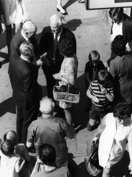 Framed Print : People in the Street Framed Print : People in the Street