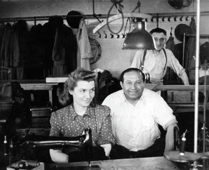 Framed Print : Three people in a tailors workshop Framed Print : Three people in a tailors workshop
