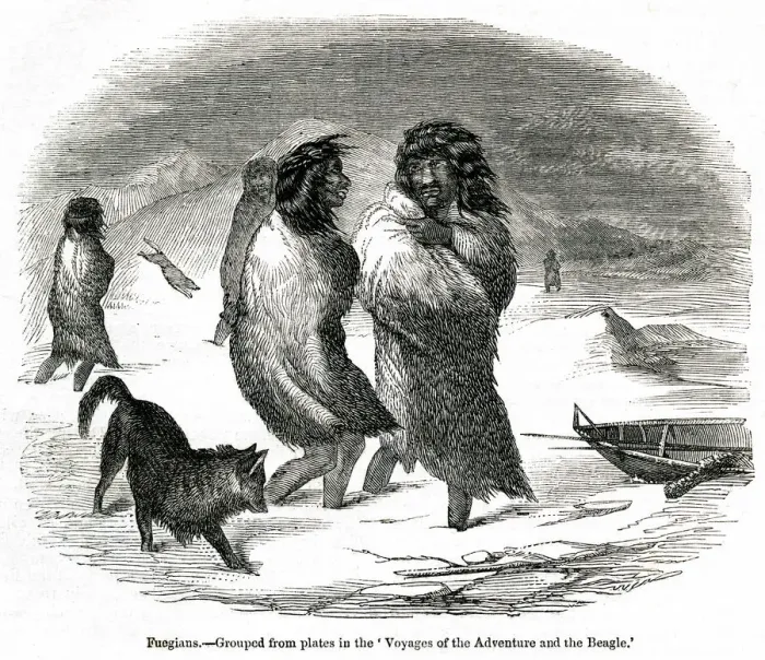 Framed Print : People of Tierra del Fuego, South America 1842 Framed Print : People of Tierra del Fuego, South America 1842