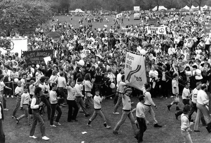 Framed Print : People's March for Jobs 1983 Framed Print : People's March for Jobs 1983