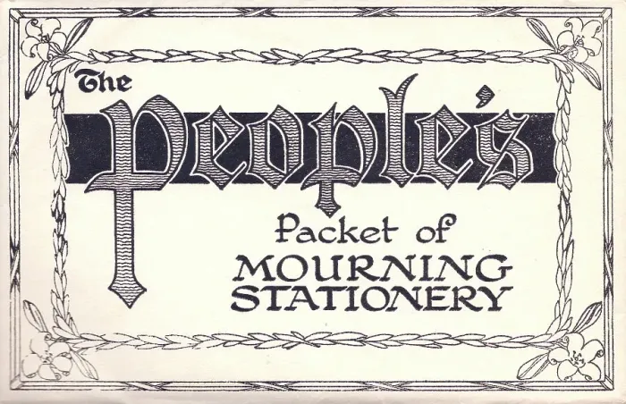 Framed Print : The People's Packet of Mourning Stationery Framed Print : The People's Packet of Mourning Stationery