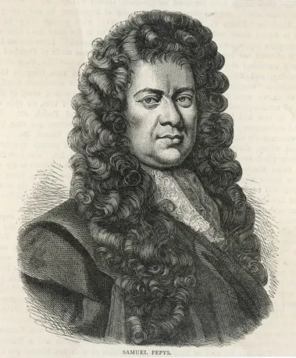 Framed Print : Pepys / Anon / Wig Framed Print : Pepys / Anon / Wig