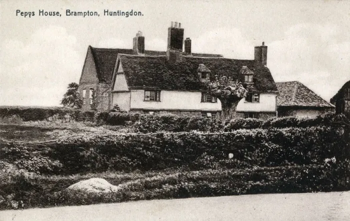 Framed Print : Pepys House, Brampton, Huntingdon, Cambridgeshire. Date: circa 1910s Framed Print : Pepys House, Brampton, Huntingdon, Cambridgeshire. Date: circa 1910s