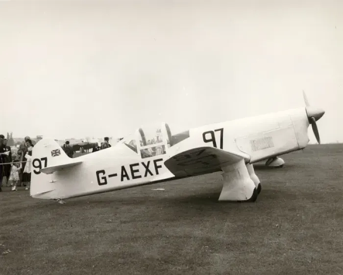 Framed Print : Percival E2 Mew Gull, G-AEXF at the Wisley Garden Party Framed Print : Percival E2 Mew Gull, G-AEXF at the Wisley Garden Party