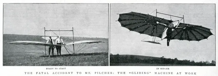 Framed Print : Percy Pilchers fatal flight 1899 Framed Print : Percy Pilchers fatal flight 1899