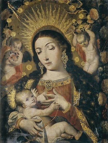 PEREZ DE HOLGUIN, Melchor (1665-1724). The Virgin