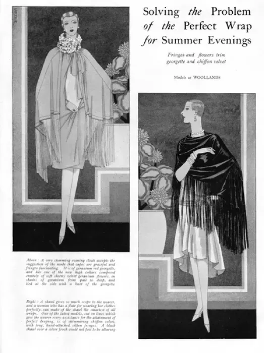 Framed Print : The perfect wrap for a summer evening, 1927 Framed Print : The perfect wrap for a summer evening, 1927