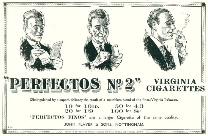 Framed Print : Perfectos No. 2 Cigarettes Advertisement Framed Print : Perfectos No. 2 Cigarettes Advertisement