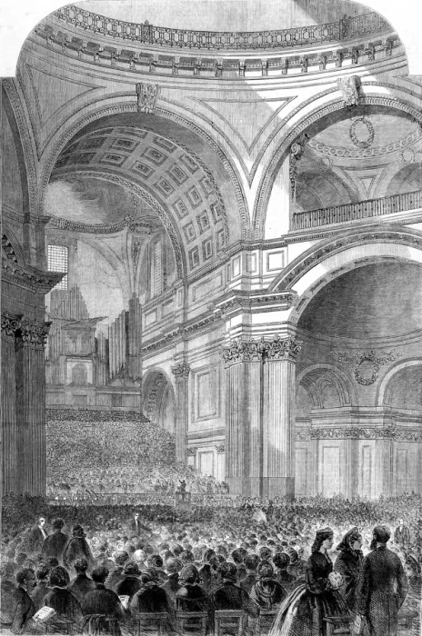 Framed Print : Performance of The Messiah in St. Pauls Cathedral, 1861 Framed Print : Performance of The Messiah in St. Pauls Cathedral, 1861