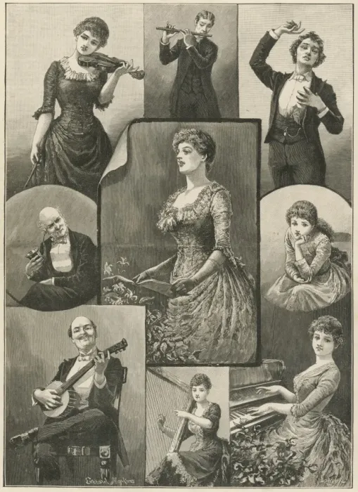 Framed Print : Performers at an amateur concert