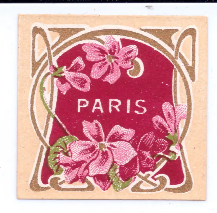 Framed Print : Perfume label in art nouveau style, Paris Framed Print : Perfume label in art nouveau style, Paris