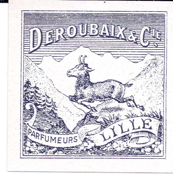 Perfume label, Deroubaix & Cie, Lille, France