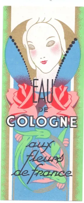 Framed Print : Perfume label, Eau de Cologne aux Fleurs de France Framed Print : Perfume label, Eau de Cologne aux Fleurs de France
