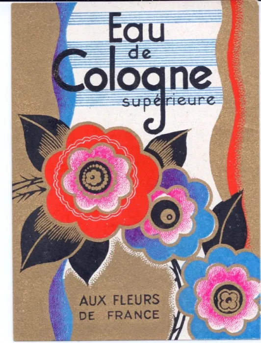 Framed Print : Perfume label, Eau de Cologne aux Fleurs de France Framed Print : Perfume label, Eau de Cologne aux Fleurs de France