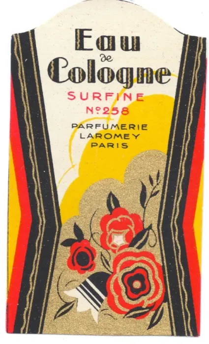 Framed Print : Perfume label, Eau de Cologne Surfine Framed Print : Perfume label, Eau de Cologne Surfine