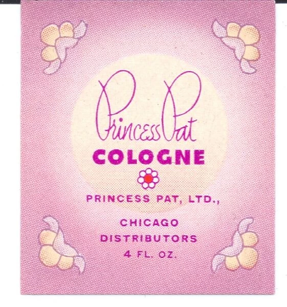 Perfume label, Princess Pat Cologne, Chicago, USA