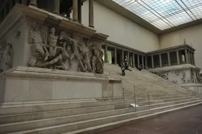 Framed Print : Pergamon Altar. Detail Framed Print : Pergamon Altar. Detail