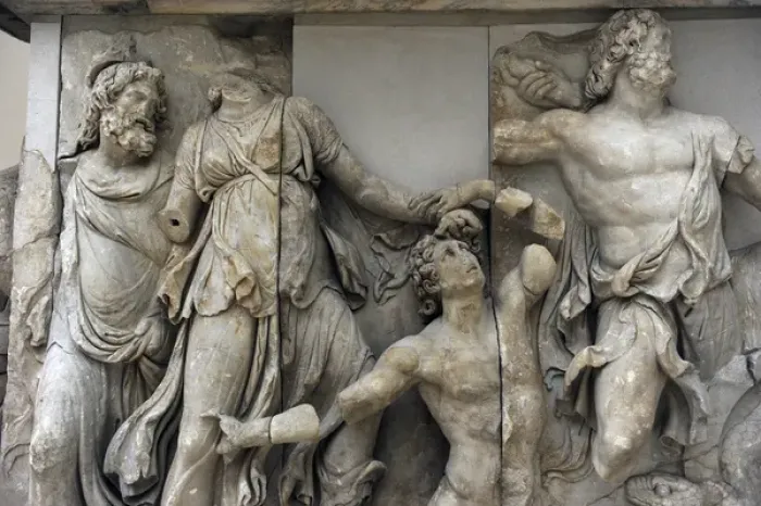 Framed Print : Pergamon Altar. Detail Framed Print : Pergamon Altar. Detail