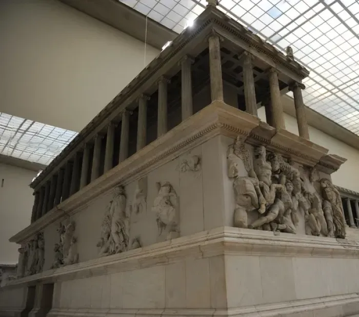 Framed Print : Pergamon Altar. Detail Framed Print : Pergamon Altar. Detail