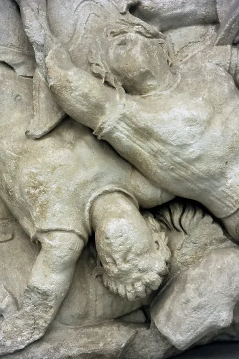 Framed Print : Pergamon Altar. Telephos Frieze. Detail Framed Print : Pergamon Altar. Telephos Frieze. Detail