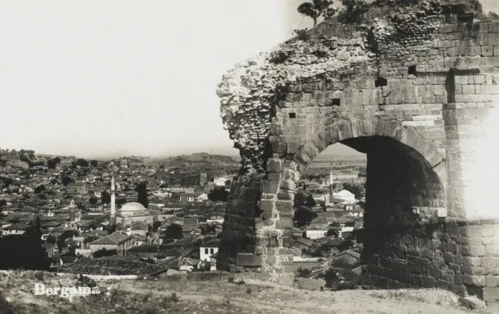 Framed Print : Pergamon, Turkey - view from the ruins toward Bergama Framed Print : Pergamon, Turkey - view from the ruins toward Bergama