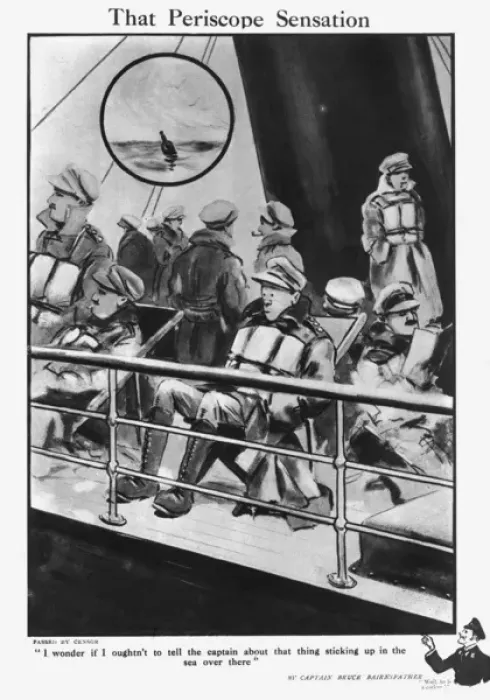 Framed Print : That Periscope Sensation, by Bairnsfather Framed Print : That Periscope Sensation, by Bairnsfather