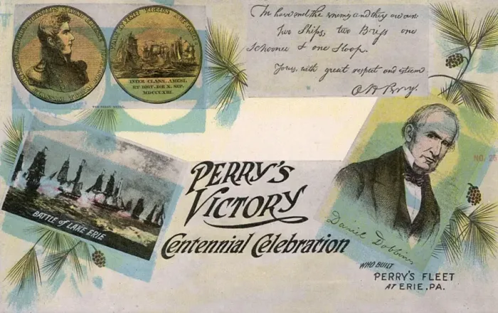 Framed Print : Perrys Victory, centennial celebration, Lake Erie, USA Framed Print : Perrys Victory, centennial celebration, Lake Erie, USA