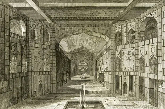 Framed Print : Persia, Isfahan. Interior of Hasht Behesht palace Framed Print : Persia, Isfahan. Interior of Hasht Behesht palace