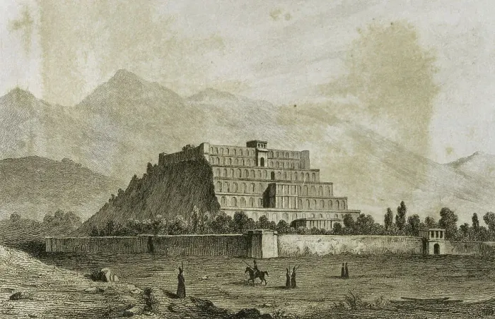 Framed Print : Persia, near Tehran. Takht-I-Kadjar. Engraving Framed Print : Persia, near Tehran. Takht-I-Kadjar. Engraving