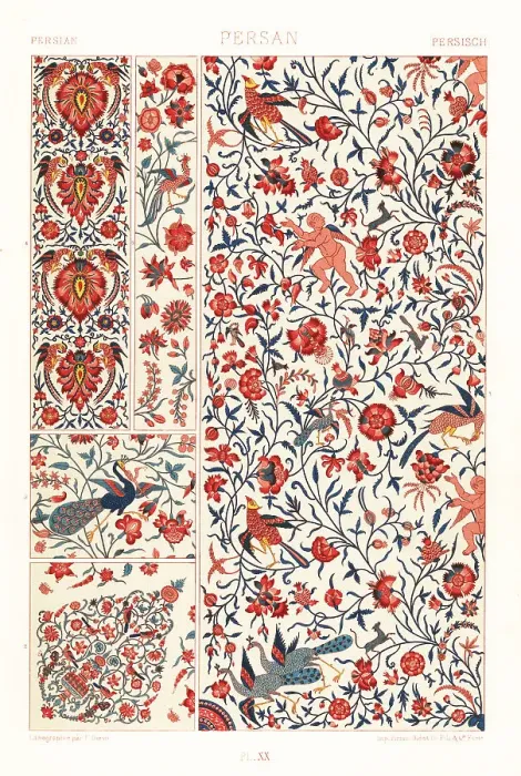 Framed Print : Persian art: printed linen Framed Print : Persian art: printed linen