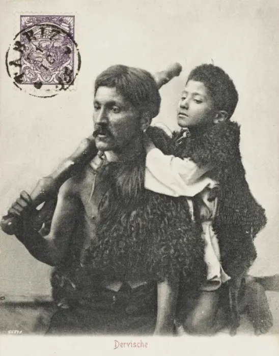 Framed Print : Persian Dervish with young son Framed Print : Persian Dervish with young son