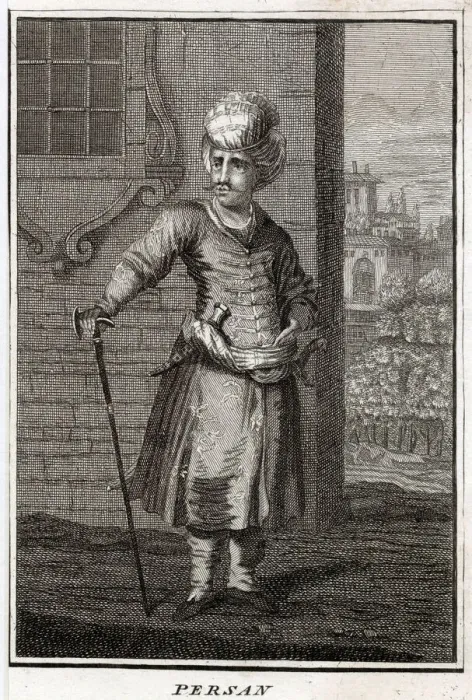 Framed Print : A Persian gentleman Date: 1737 Framed Print : A Persian gentleman Date: 1737