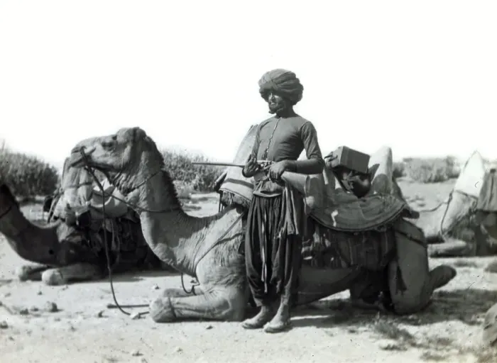Framed Print : Persian guard and camels, Iran Framed Print : Persian guard and camels, Iran