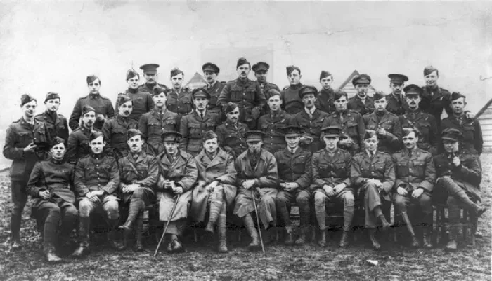 Framed Print : Personnel of 42 Squadron at Bailleul 1916