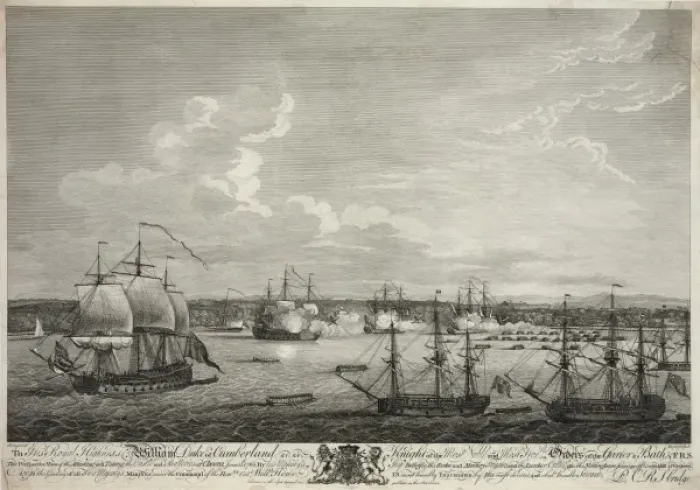 Framed Print : Perspective view of the attacking and taking the castle Framed Print : Perspective view of the attacking and taking the castle