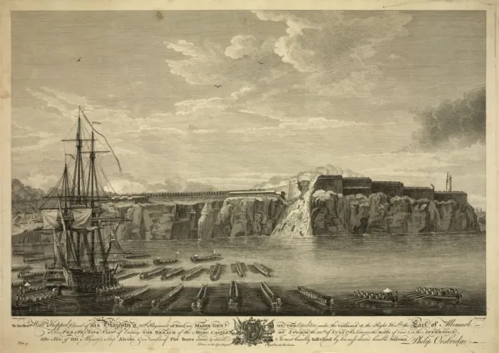 Framed Print : Perspective view of entring the breach of the Moro Castle, b Framed Print : Perspective view of entring the breach of the Moro Castle, b
