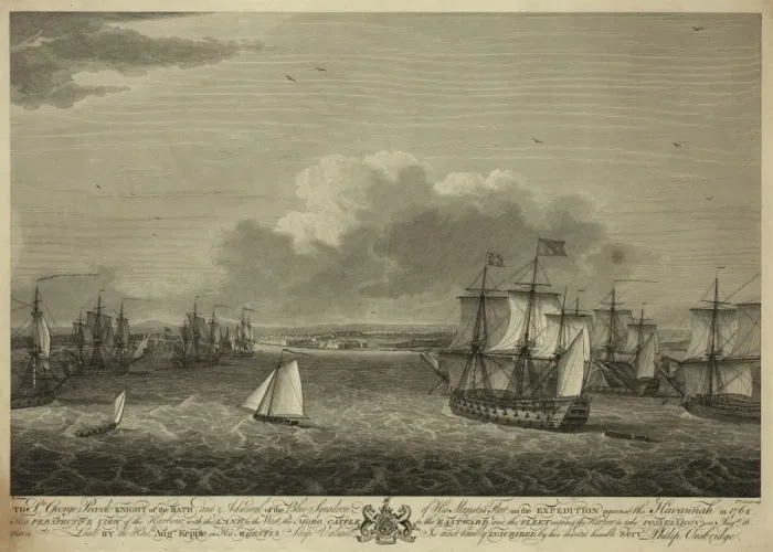 Framed Print : This perspective view of the harbour, with the land to the w Framed Print : This perspective view of the harbour, with the land to the w