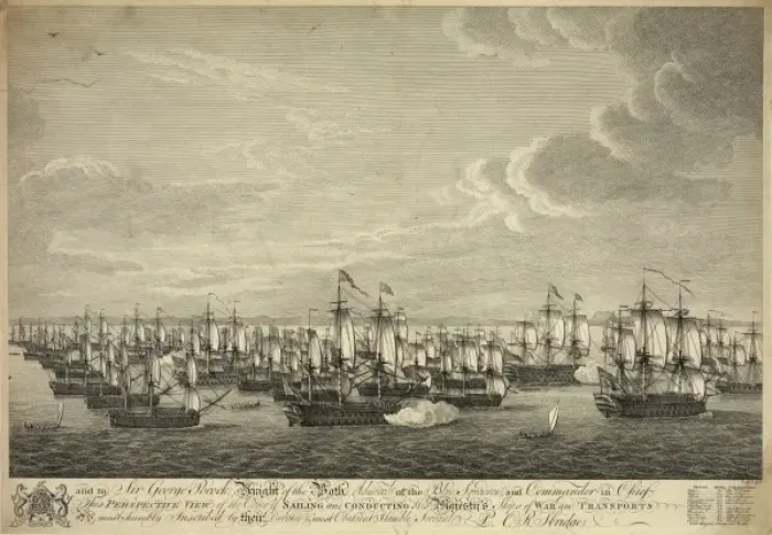 Framed Print : Perspective view of the order of sailing and conducting his Framed Print : Perspective view of the order of sailing and conducting his